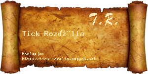 Tick Rozália névjegykártya