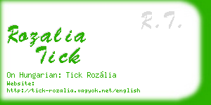 rozalia tick business card
